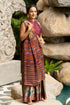 Vasthrlay Fashion Chiffon Georgette Beige Ethnic Wear