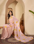Vasthrlay Georgette Printed Unstitched Pink Saree