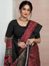 Vasthrlay Bandhani Printed Unstitched Black Saree