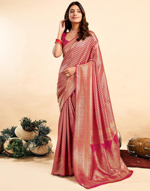 Vasthrlay Kanjivaram Banarasi Wedding Light Green Saree