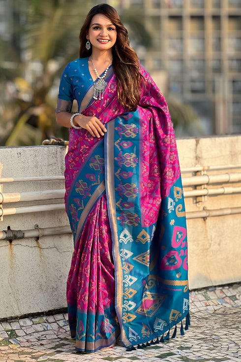 Vasthrlay Kanjivaram Patola Unstitched Ethnic Wear