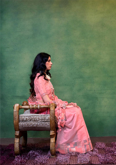 Vasthrlay Kanjivaram Cotton Unstitched Ethnic Wear