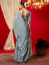 Vasthrlay Vichitra Printed Unstitched Maroon Saree