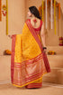 Vasthrlay Orange Jacquard Unstitched Saree