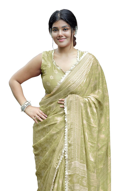 Vasthrlay Fashion Chiffon Paisley Printed Ethnic Wear