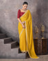 Vasthrlay Georgette Embroidery Unstitched Yellow Saree