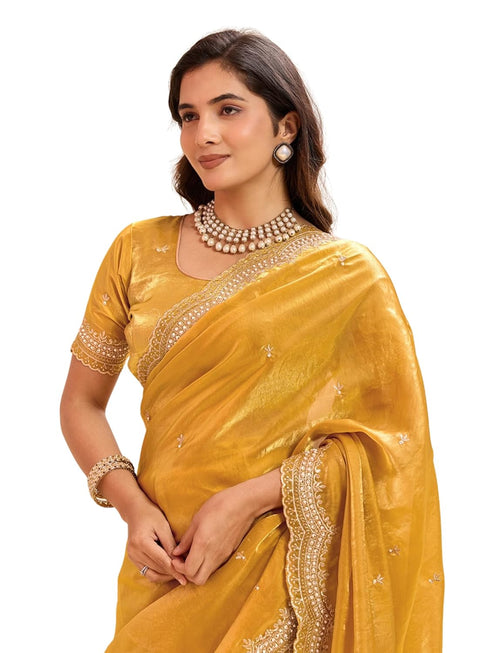 Vasthrlay Embellished Embroidered Chiffon