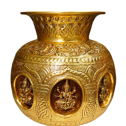 Premium Brass Ashtalakshmi Puja Kalash