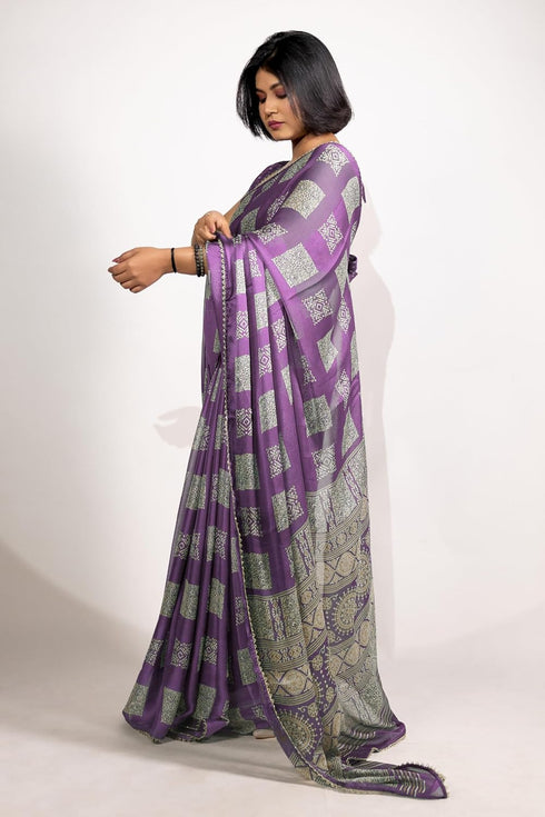 Vasthrlay Fashion Chiffon Printed Ethnic Wear