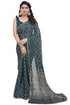 Vasthrlay Fashion Georgette Sequins Navy Ethnic Wear