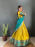 Vasthrlay Traditional Banarasi Contrasting Lemonrama