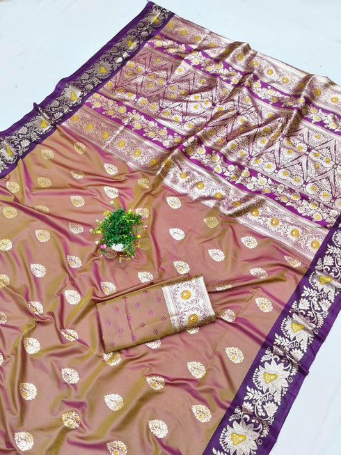 Vasthrlay Kanjivaram Banarasi Festival Unstitched Saree