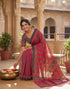 Vasthrlay Womens Printed Unstitched Olive Green Saree
