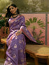 Vasthrlay Banarasi Weaving Purple Saree With Unstitched Blouse Piece