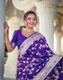Vasthrlay Jacquard Kanjivaram Unstitched Cream Saree