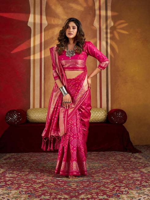 Vasthrlay Women's Kanjivaram Silk Unstitched Saree
