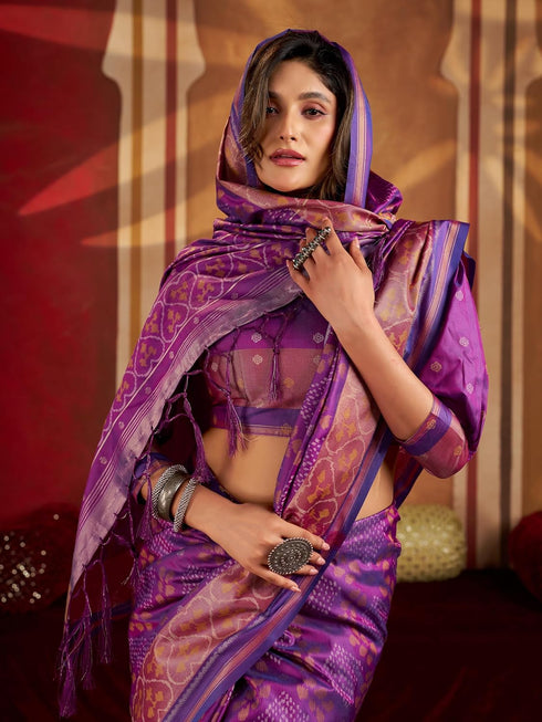 Vasthrlay Women's Kanjivaram Silk Unstitched Saree