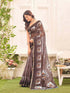Vasthrlay Womens Printed Unstitched Sage Green Saree