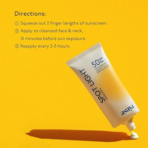 ASAYA | Spot Light Depigmenting Sunscreen SPF 50 PA++++