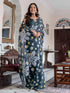 Vasthrlay Womens Printed Unstitched Dusty Pink Saree