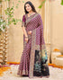 Vasthrlay Womens Weaving Unstitched Maroon Saree