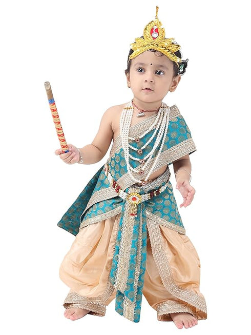 Krishna Dress for Kids | Janmashtami Graceful Outfit with Elegant Dhoti