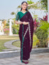 Vasthrlay Georgette Scalloped Teal Saree