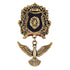 Mahi Lion Face Design & Bird Shaped Meenakari Work Wedding Brooch