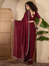 Vasthrlay Georgette Embroidery Dark Saree