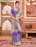 Vasthrlay Womens Weaving Unstitched Lavender Saree
