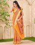 Vasthrlay Georgette Printed Unstitched Red Saree