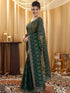 Vasthrlay Georgette Bandhani Unstitched Red Saree