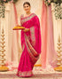 Vasthrlay Weaving Paithani Unstitched Pink Saree