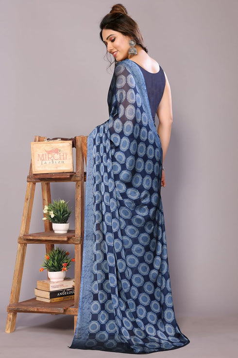 Vasthrlay Fashion Chiffon Printed Dusty Ethnic Wear