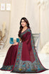 Vasthrlay Fashion Chiffon Georgette Teal Ethnic Wear
