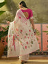Vasthrlay Printed Off White Off White Saree