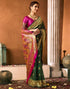 Vasthrlay Paithani Banarasi Unstitched Green Saree