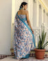 Vasthrlay Womens Printed Unstitched Beige Saree