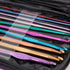 Cutebox 22 Pcs Mixed Aluminum Handle Crochet Hooks, Ergonomic Knitting Knit Needles