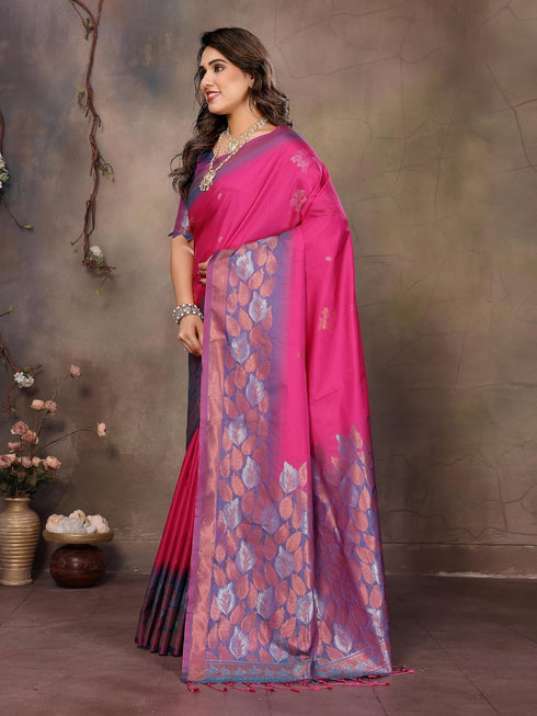 Vasthrlay Kanjivaram Saree Banarasi Blouse Wedding