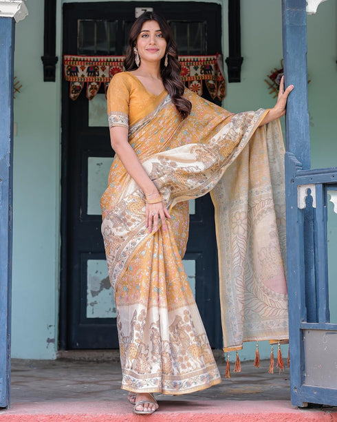 Vasthrlay Handloom Printed Saree