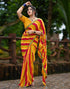 Vasthrlay Georgette Printed Unstitched Yellow Saree