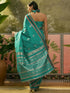Vasthrlay Banarasi Weaving Unstitched Teal Saree
