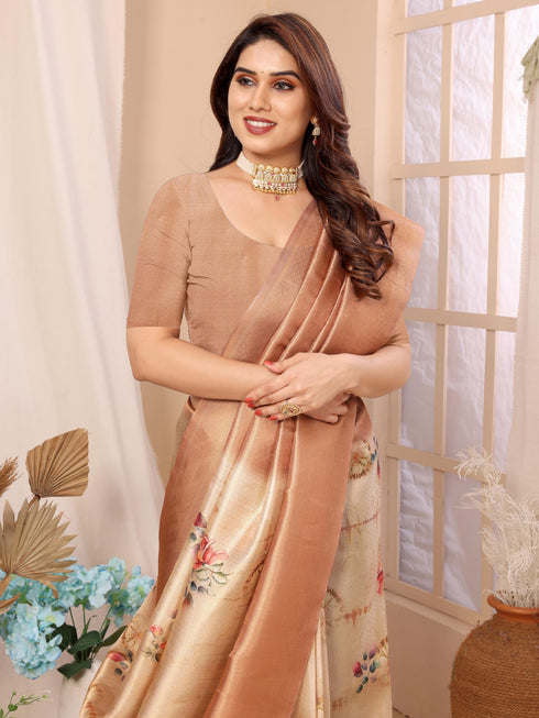Vasthrlay Kanjivaram Unstitched Saree