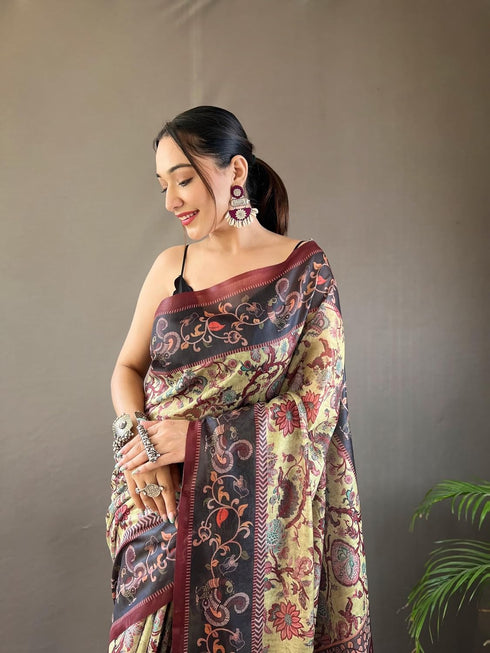 Vasthrlay Kalamkari Cotton Blouse Ethnic Wear