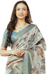 Vasthrlay Blue1 Polyester Saree With Unstitched Blouse Piece