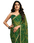 Vasthrlay Georgette Traditional Unstitched Dark Green Saree