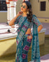 Vasthrlay Georgette Weaving Unstitched Red Saree