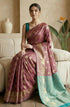 Vasthrlay Purple Jacquard Saree