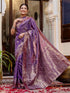 Vasthrlay Womens Weaving Unstitched Lavender Saree